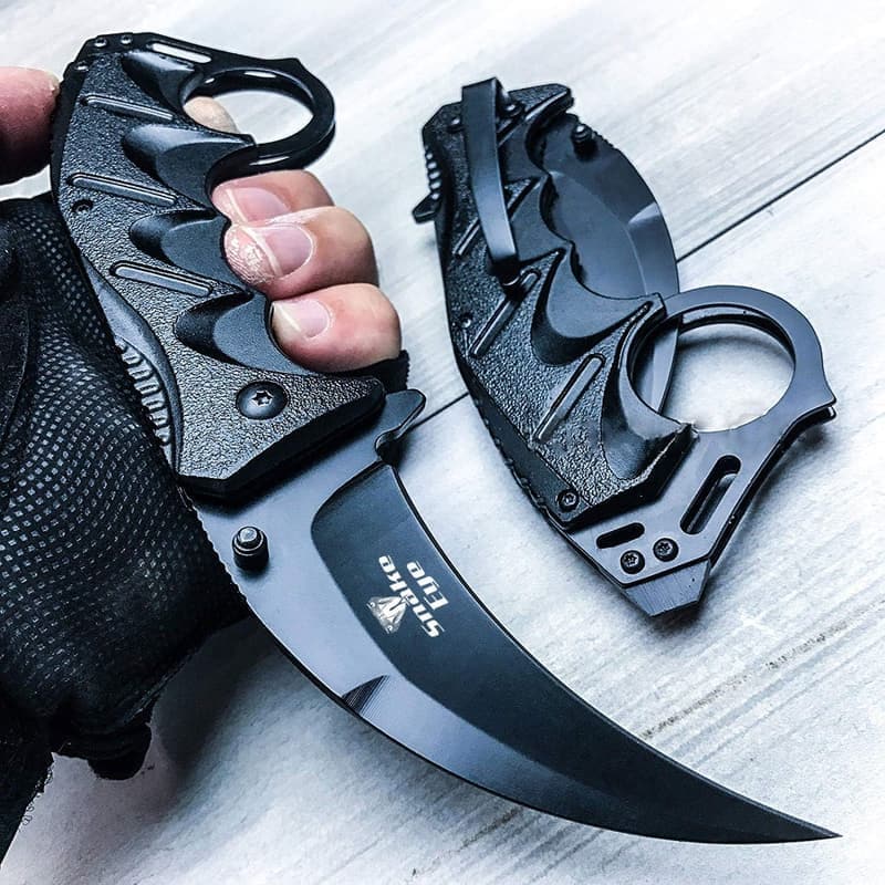 Everyday Carry Folding Pocket Knife - Black Snake Eye Tactical