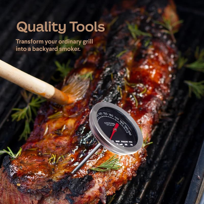 BBQ Smoker Box Kit with Wooden Chips – Ideal Grilling Gift for Men