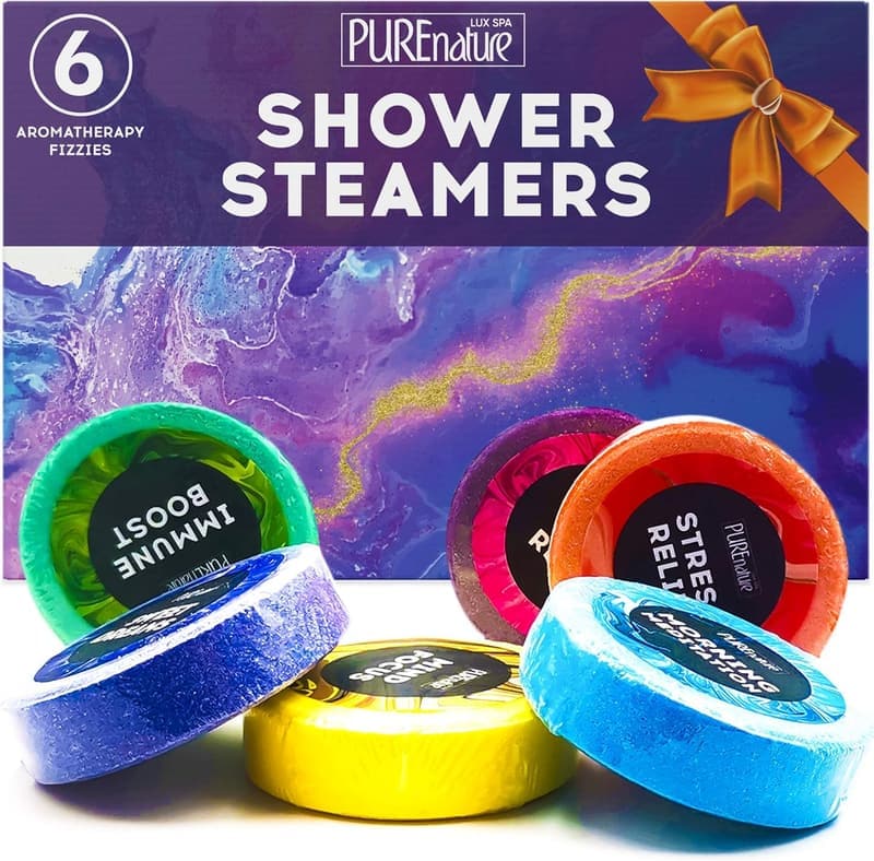 Aromatherapy Shower Steamers Set - 6 Relaxing Scents for Self-Care