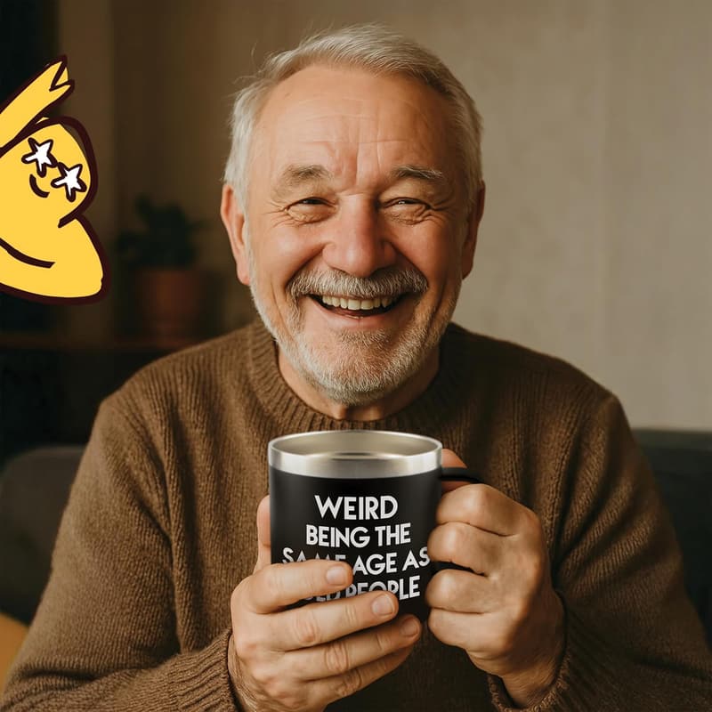 70th Birthday Mug for Dad - Humorous Gag Gift Tumbler