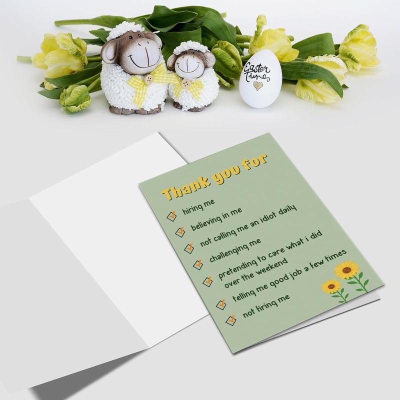 Boss's Day Thank You Card for Manager - Funny Appreciation Card