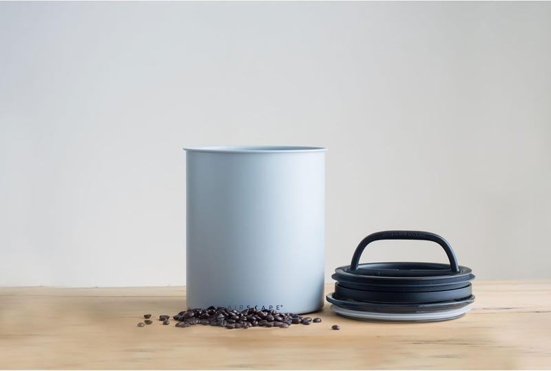 Airscape Coffee Storage Canister - 2.2 lbs Capacity, Matte Gray