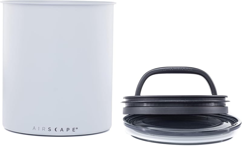 Airscape Coffee Storage Canister - 2.2 lbs Capacity, Matte Gray