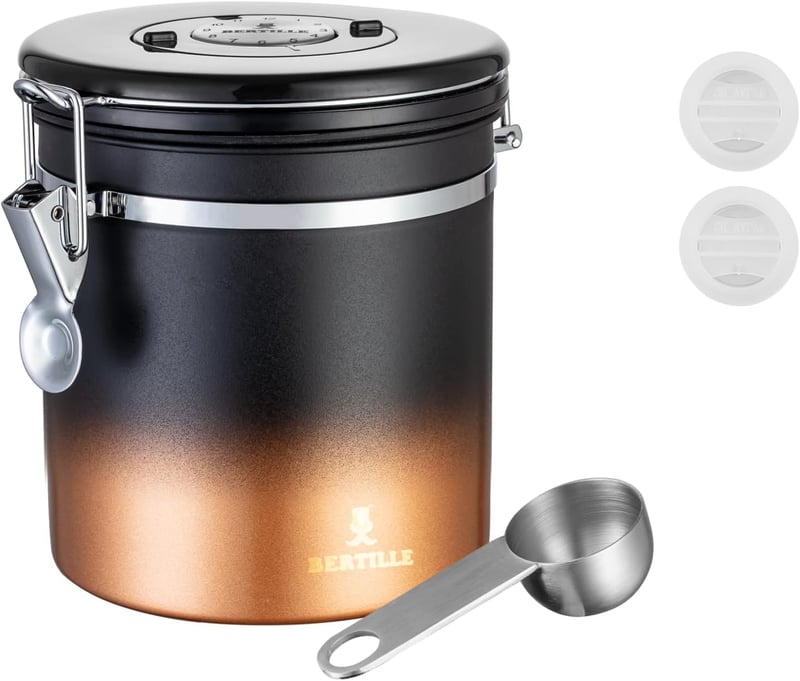 Coffee Canister with Date Tracker & CO2 Valve - 16 oz