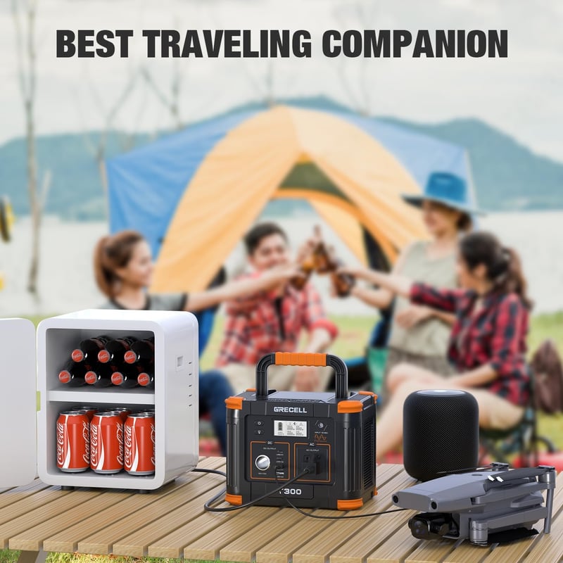 GRECELL 300W Portable Power Station for Camping and Travel