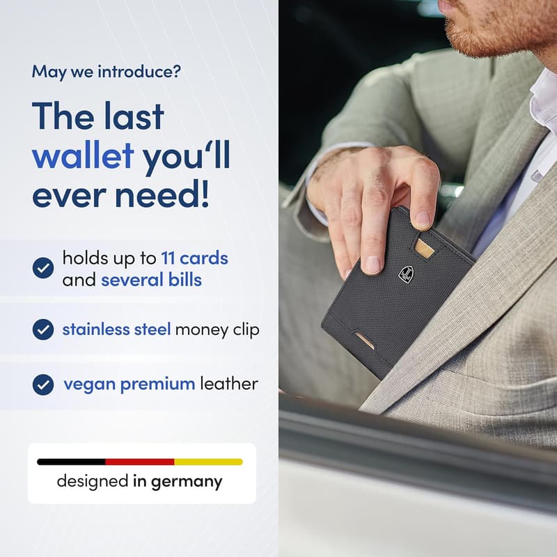 Men's RFID Blocking Slim Wallet with Money Clip - AUSTIN