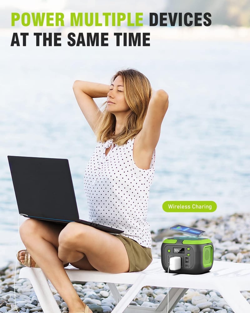 Portable Power Station - 200W Solar Generator for Camping & Emergencies