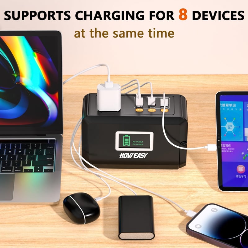 Portable Power Station for Camping - 88Wh Lithium Battery