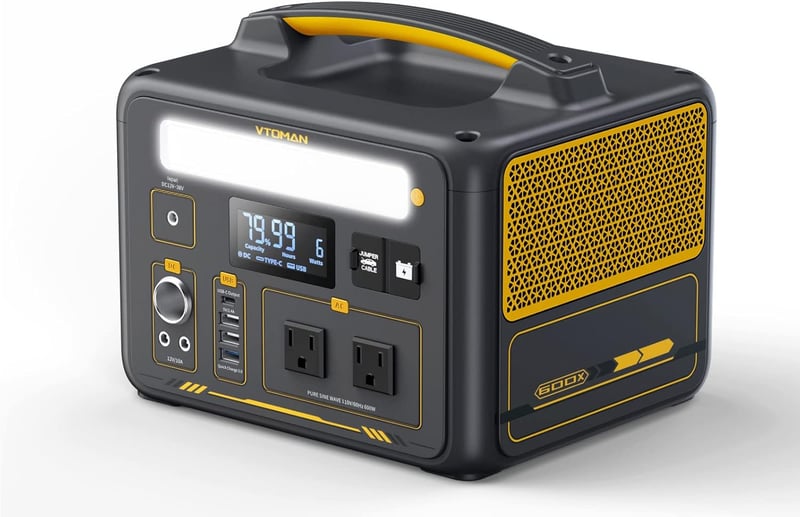 Portable Power Station 600W with LFP Battery for Camping & Emergencies