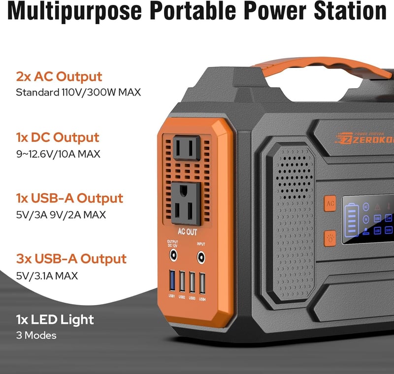 Portable Solar Generator with 60W Solar Panel for Outdoor Use