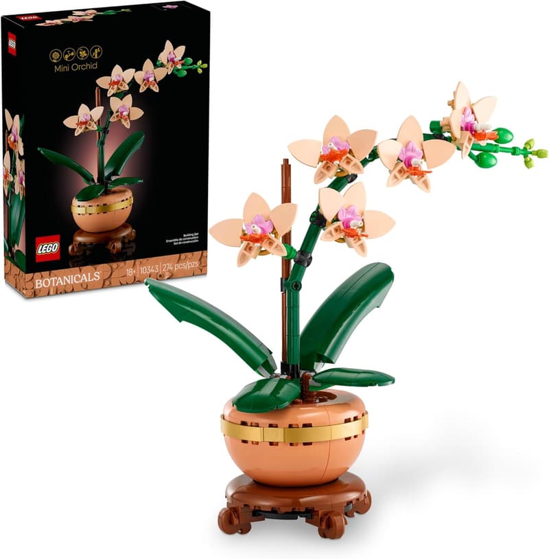 LEGO Mini Orchid Building Set for Home Décor - Gift for Adults