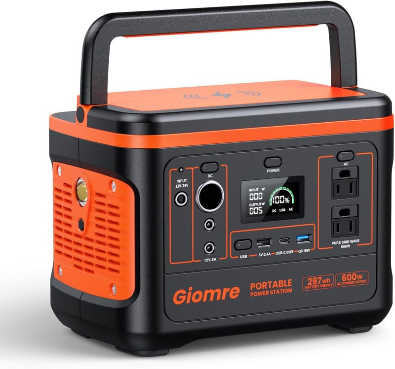 Portable Power Station - 297Wh Lithium Battery Generator for Camping and Emergencies