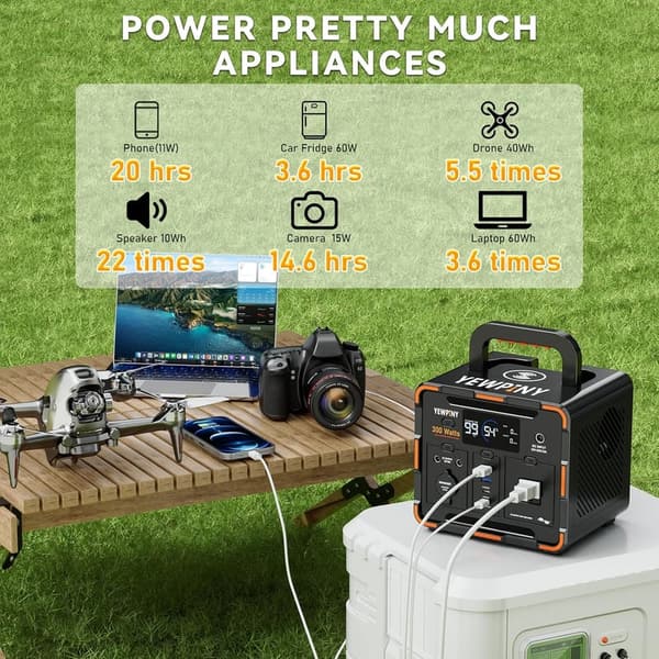 300W Portable Power Station with 70000mAh Battery for Camping & Emergencies