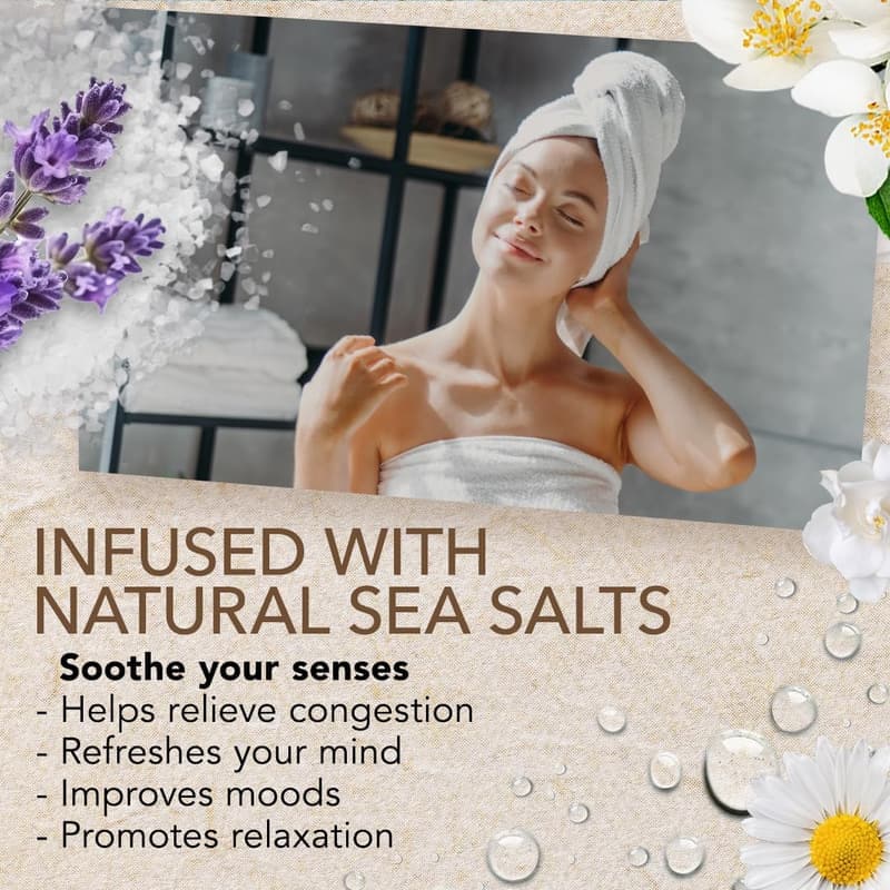 Aromatherapy Shower Steamers - Spa Day Gift Set for Couples (Lavender, 8 Count)