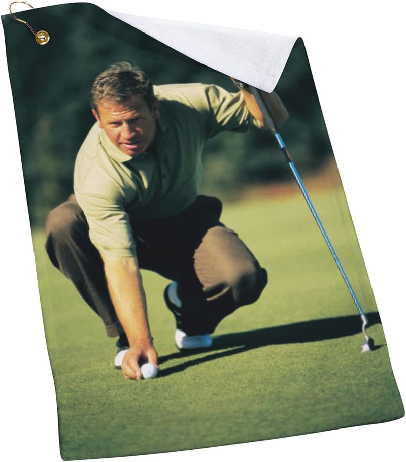 Personalized Microfiber Golf Towel with Photo - Custom Gift for Golfers