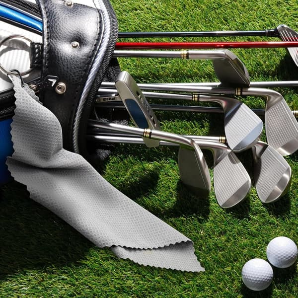 Microfiber Golf Bag Towels Set with Carabiner Clip - 6 Pcs