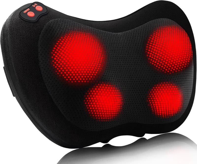Shiatsu Neck and Back Massager Pillow with Heat for Mom