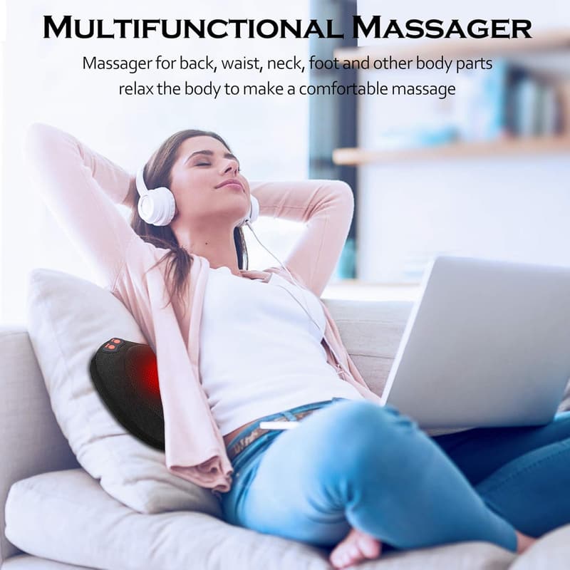 Shiatsu Neck and Back Massager Pillow with Heat for Mom