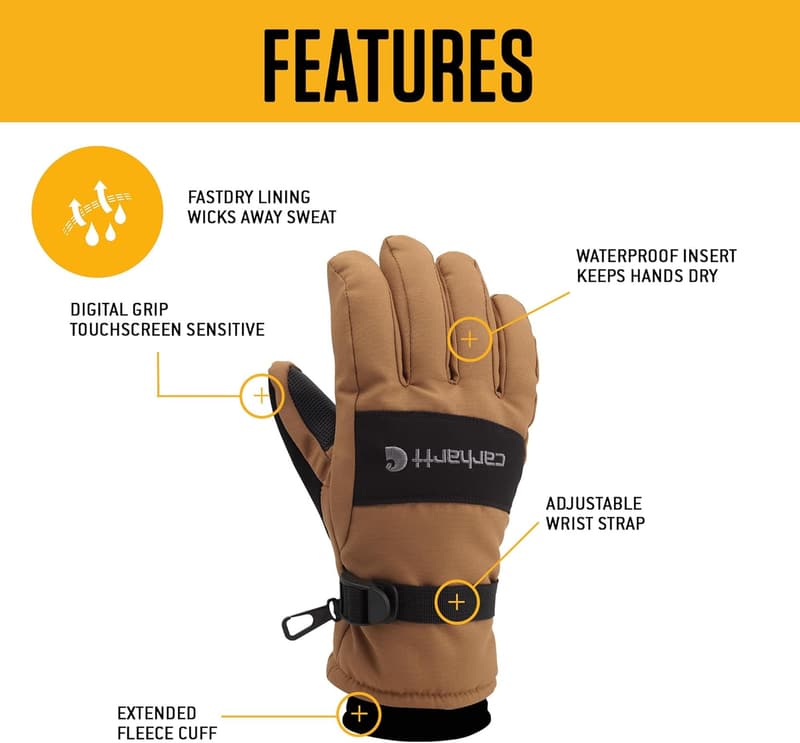 Waterproof Insulated Gloves for Men by Carhartt