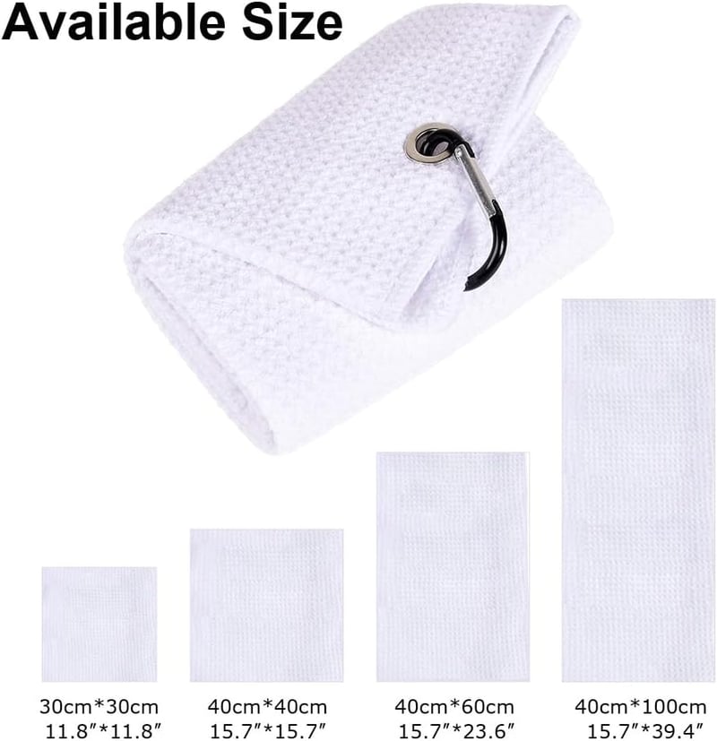 Custom Microfiber Golf Towels with Clip - Personalized for Men and Women