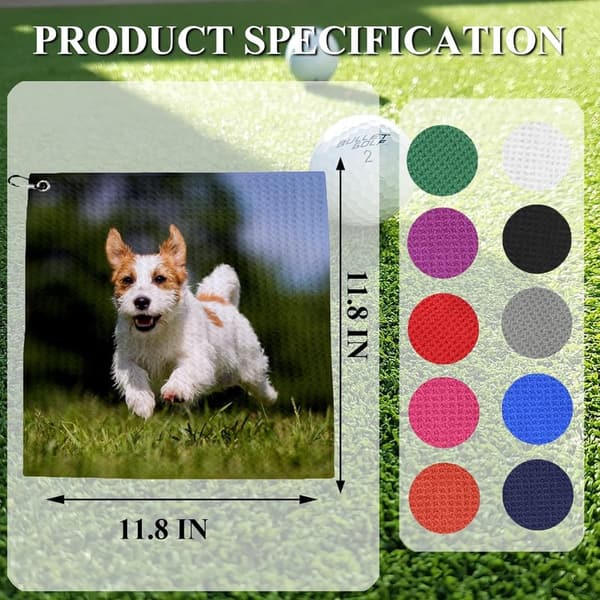 Custom Golf Towels with Clip - Personalized Microfiber for Men & Women