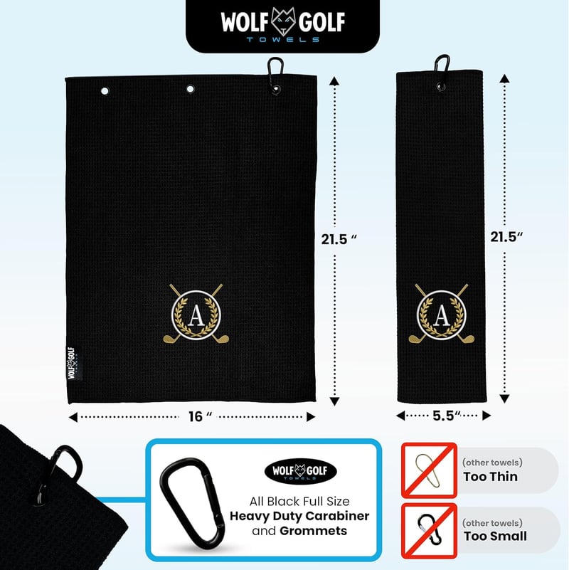 Personalized Monogrammed Golf Towel for Men and Women