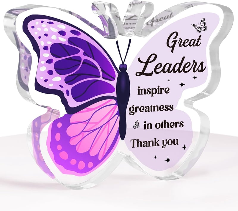 Butterfly-Shaped Plaque for Boss's Day Gifts for Women