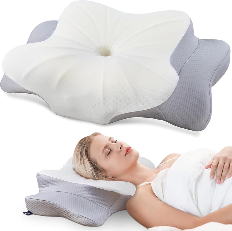 Ergonomic Contour Memory Foam Pillow for Neck Support