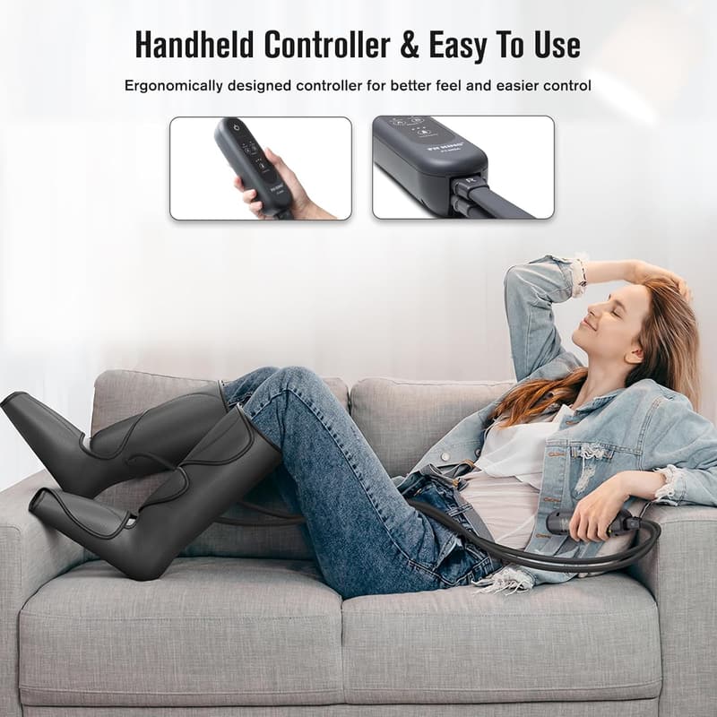 Air Massager for Circulation & Relaxation with Handheld Controller