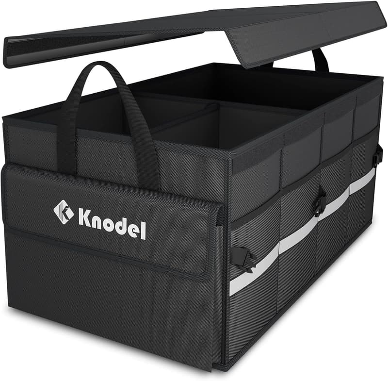 Car Trunk Organizer with Lid - Collapsible Storage for SUV, Truck, Sedan