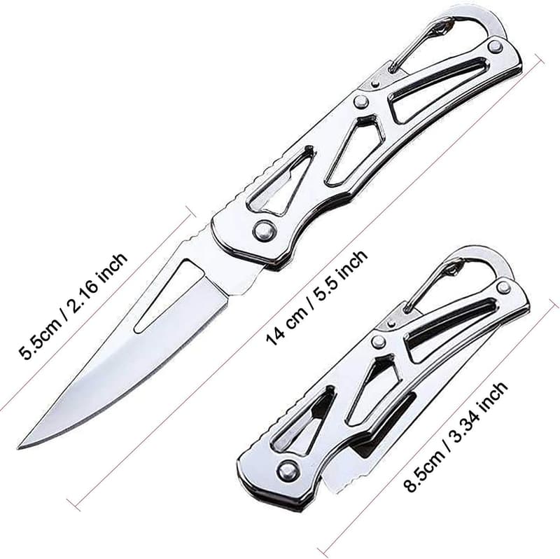 6-Pack Stainless Steel Folding Knife Set for Survival