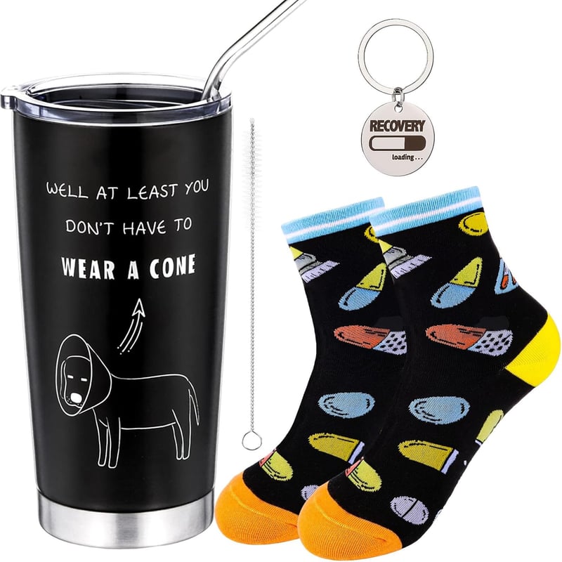 Get Well Soon Gift Basket for Men with Tumbler & Accessories