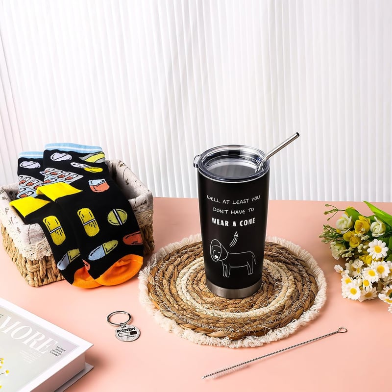 Get Well Soon Gift Basket for Men with Tumbler & Accessories