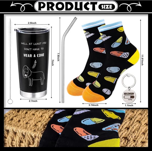 Get Well Soon Gift Basket for Men with Tumbler & Accessories