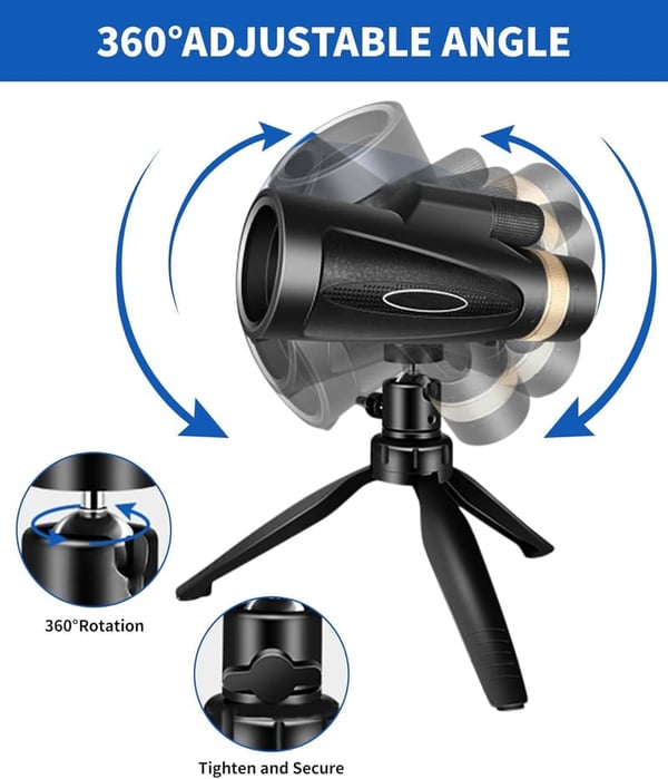 High Power 80x100 Monocular Telescope with Smartphone Adapter