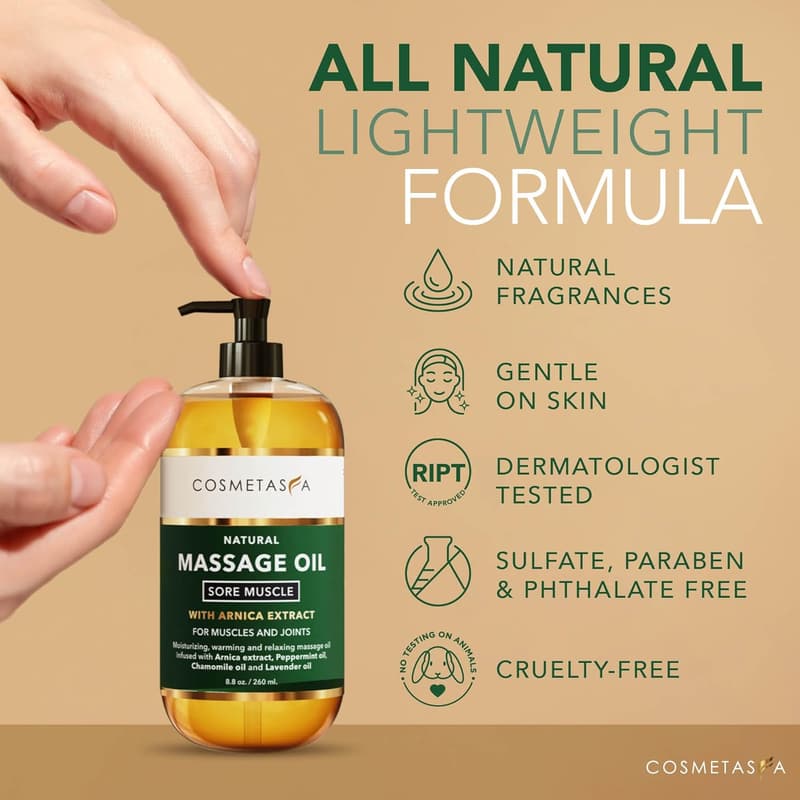 Sore Muscle Massage Oil with Roller Ball – Arnica & Lavender