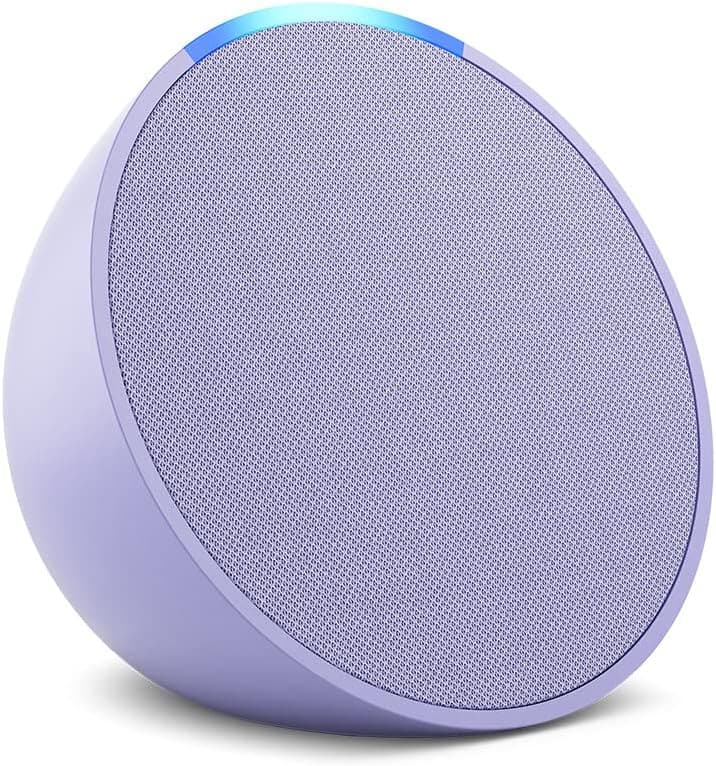 Amazon Echo Pop - Smallest Alexa Speaker in Lavender Bloom