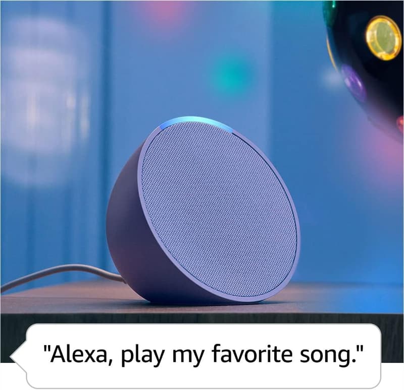 Amazon Echo Pop - Smallest Alexa Speaker in Lavender Bloom