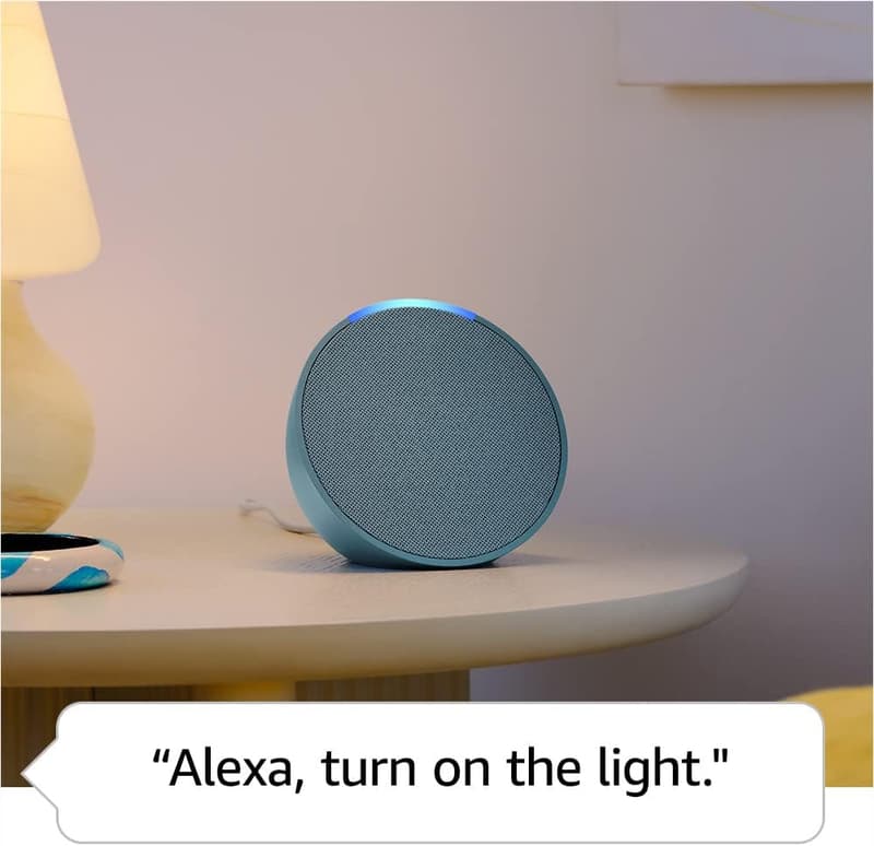Amazon Echo Pop - Smallest Alexa Speaker in Lavender Bloom