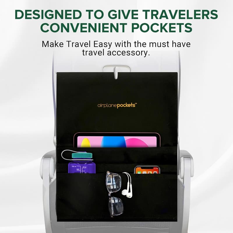Air Travel Essentials: Airplane Seat Back Organizer