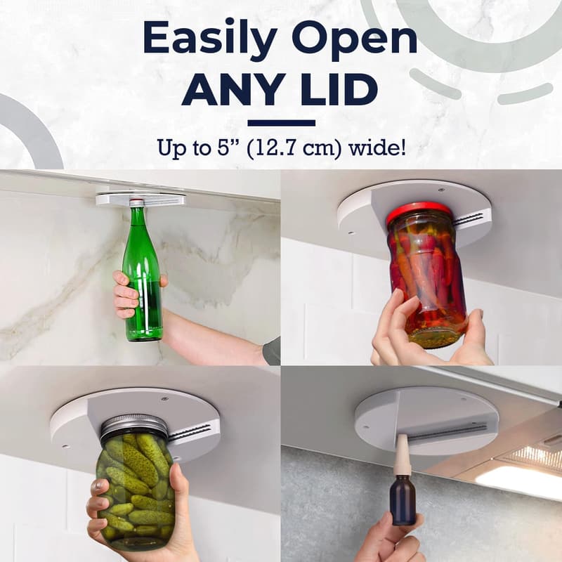 EZ Off Jar Opener for Seniors - One-Handed Kitchen Gadget