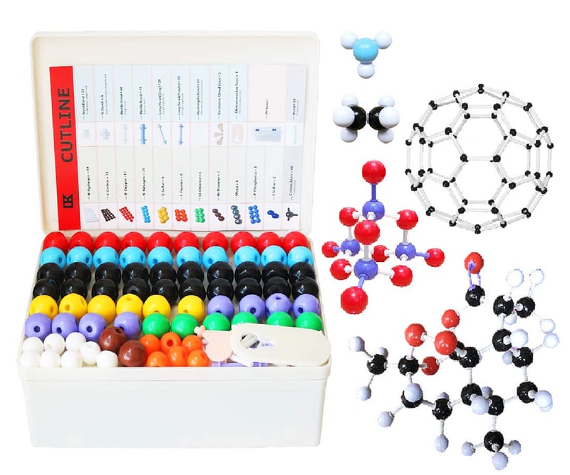 Chemistry Molecular Model Kit - 444 Pieces for Students & Teachers