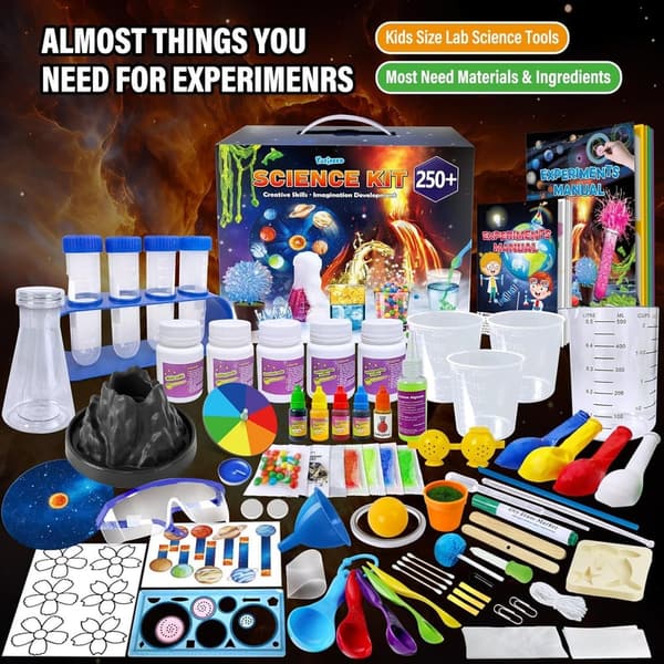 250 Science Experiment Kits for Kids - STEM Birthday Gift Set