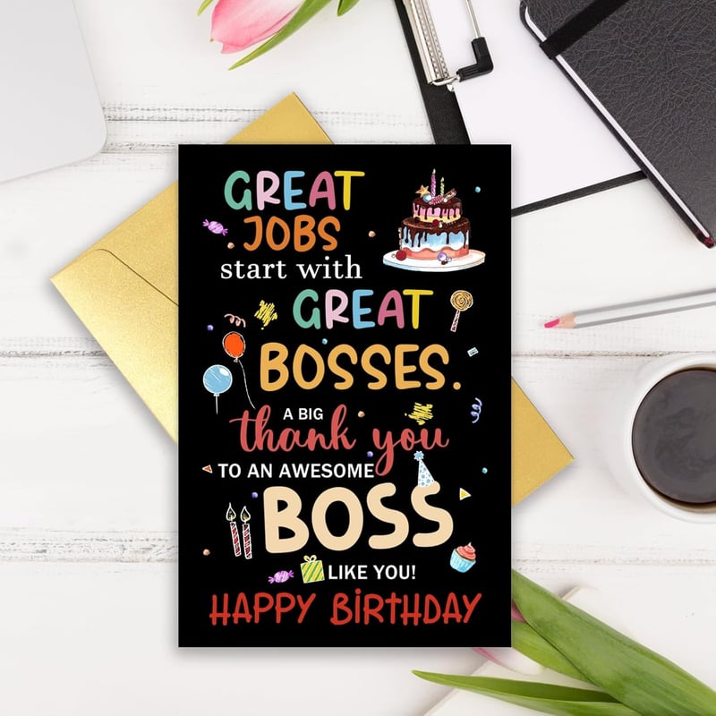 Funny Birthday Card for Boss - Humorous Gift for Boss Lady