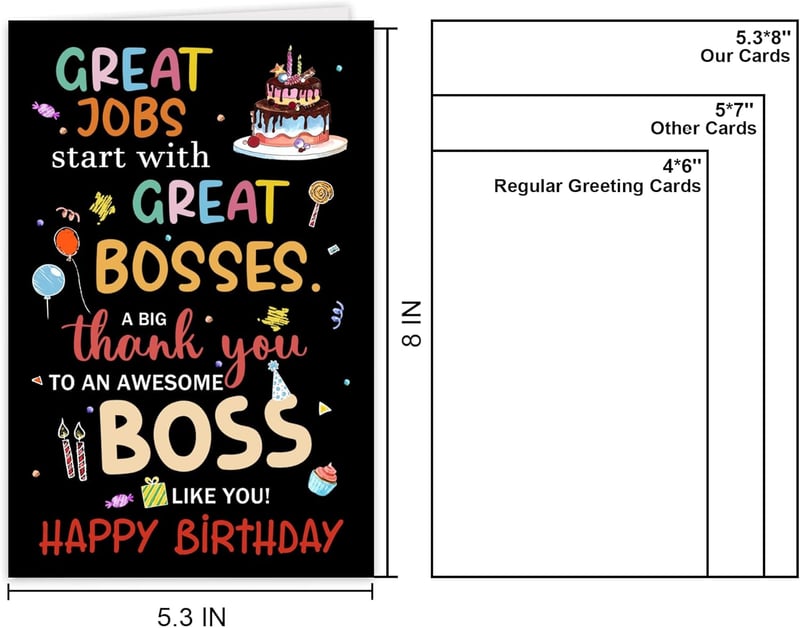 Funny Birthday Card for Boss - Humorous Gift for Boss Lady