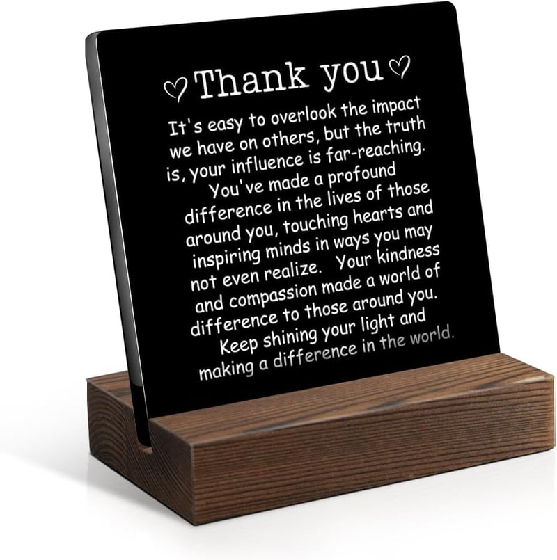 Thanksgiving Acrylic Sign with Wooden Stand for Bosses & Colleagues