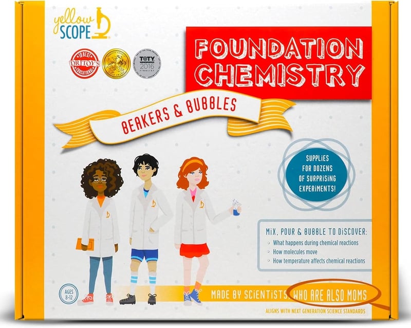 STEM Chemistry Kit for Kids Ages 8-12 with Beakers & Bubbles