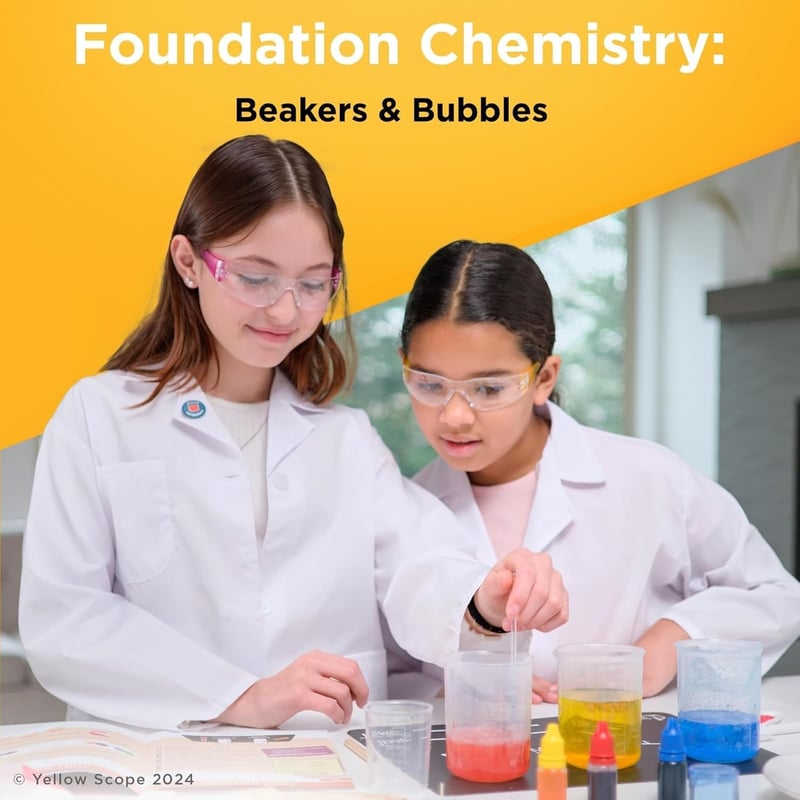 STEM Chemistry Kit for Kids Ages 8-12 with Beakers & Bubbles