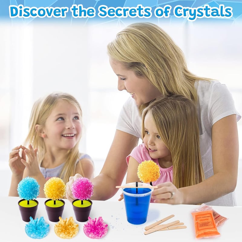 STEM Crystal Growing Kit for Kids, DIY Science Experiment