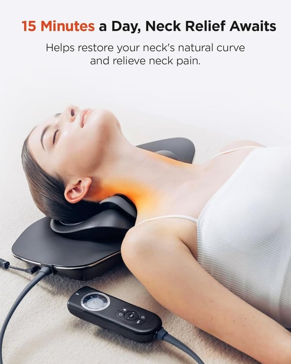 Cervical Traction Device with Heat for Neck Pain Relief